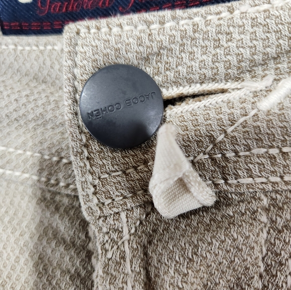JACOB COHEN Nick Fit Style 622 Cross Woven Grey Tan Slim Jeans Made in Italy 32 - Picture 4 of 13
